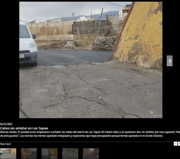 Denuncia publicada en La voz del ciudadano con galería de fotos en su parte inferior/TA.